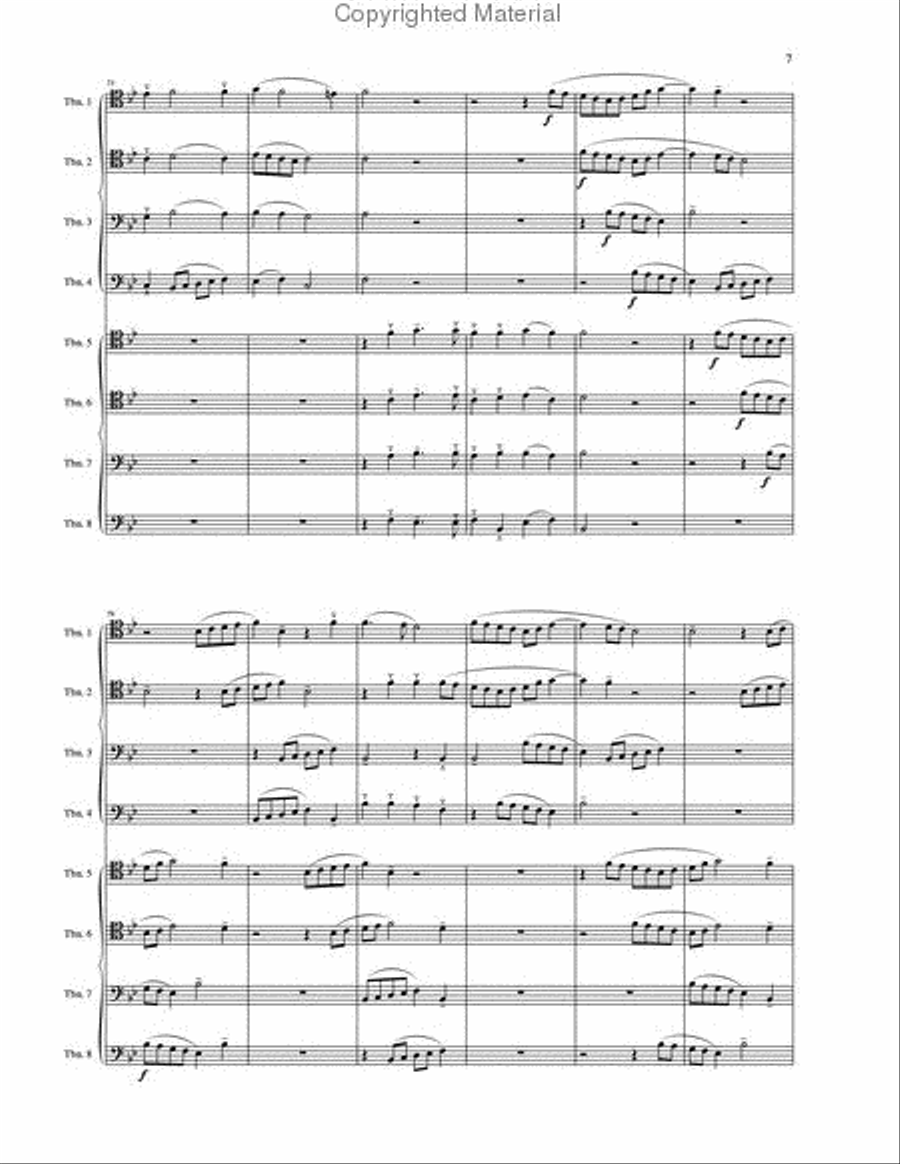 Pater Noster for 8-part Trombone Ensemble Trombone scores gallery preview page 4