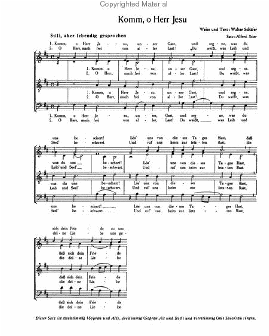 Stier: Herr, lass uns deine Wunder sehen; Komm, o Jesu; Unser keiner lebt sich selber Score scores gallery preview page 3