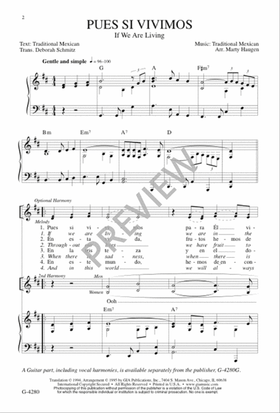 Pues Si Vivimos 3-Part scores gallery preview page 1