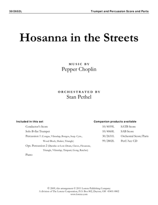 Book cover for Hosanna in the Streets - Trumpet and Percussion Score and Parts