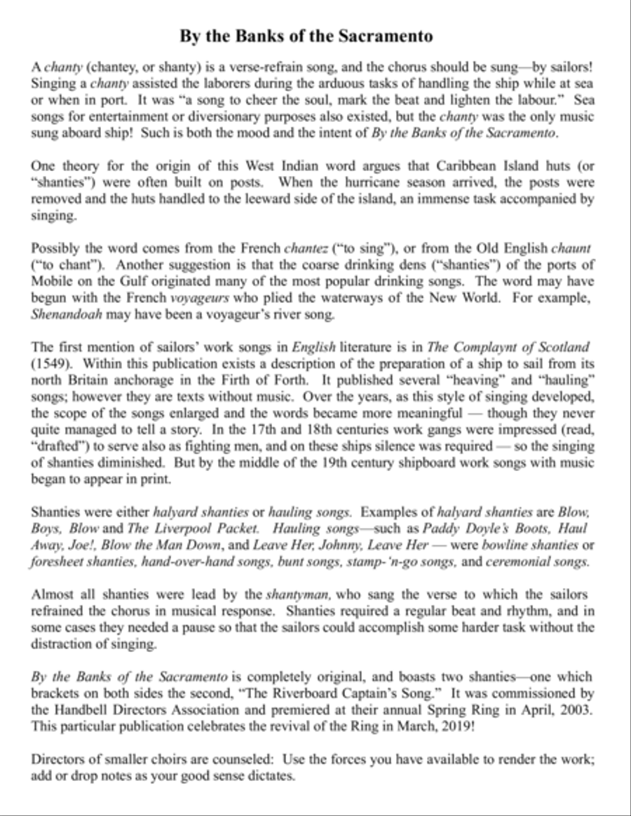 By the Banks of the Sacramento: a Delta Chanty Handbell Choir scores gallery preview page 2