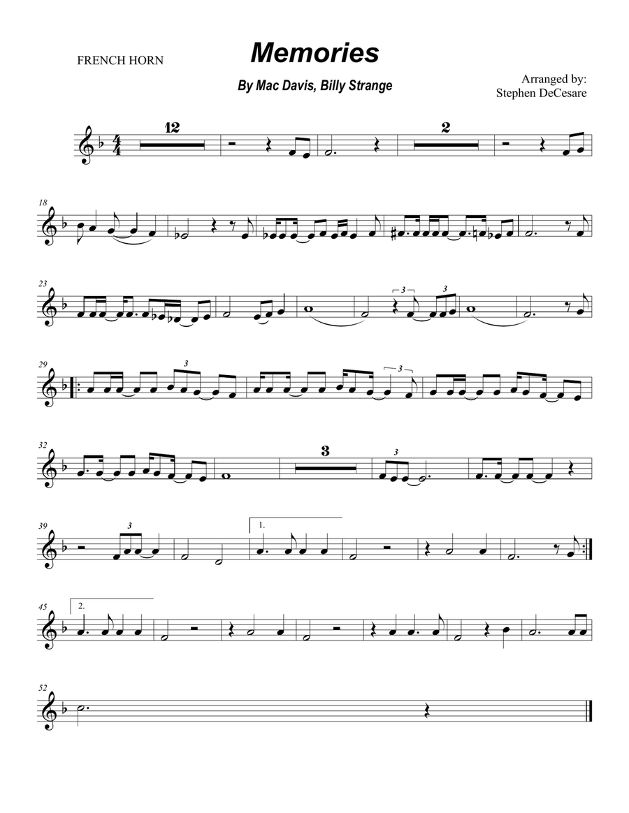 Memories Memories Brass Duet scores gallery preview page 5
