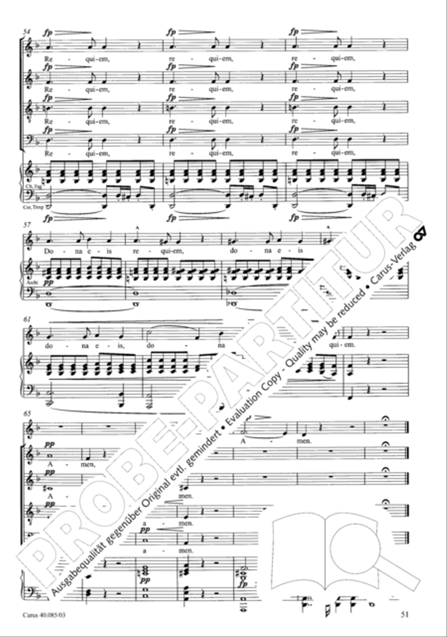 Missa pro defunctis Missa pro defunctis 4-Part scores gallery preview page 52