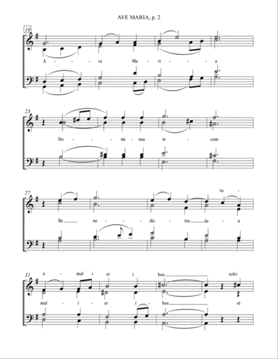 AVE MARIA GRATIA PLENA 4-Part scores gallery preview page 2