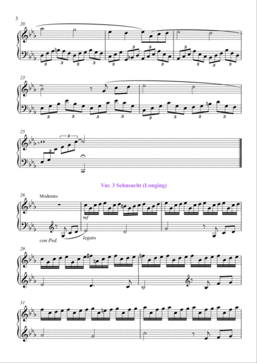 "Verloren" /Lost/ Variationen op.19 in C minor - Einfache Version /easy version/ image number null