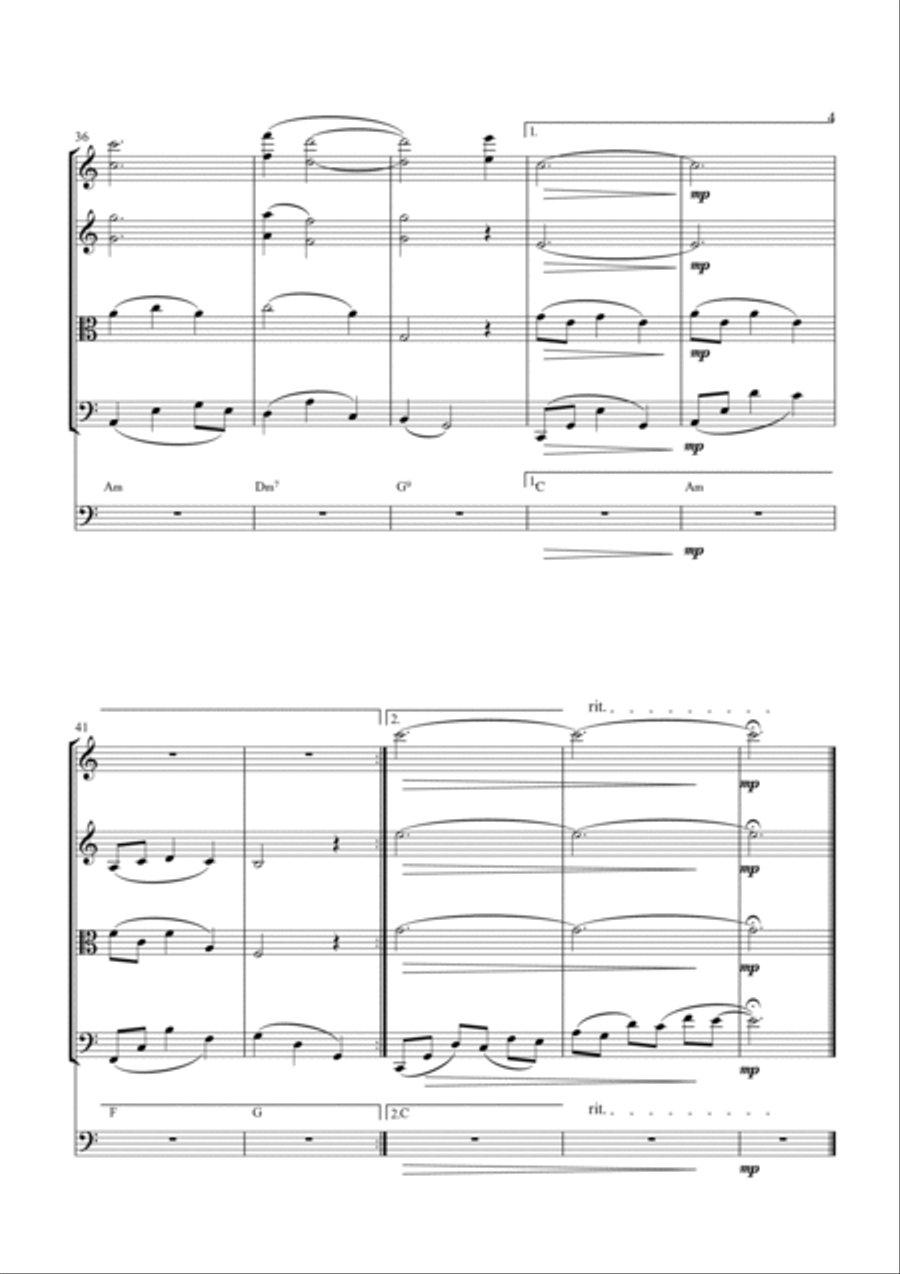 Moon River String Quintet scores gallery preview page 6
