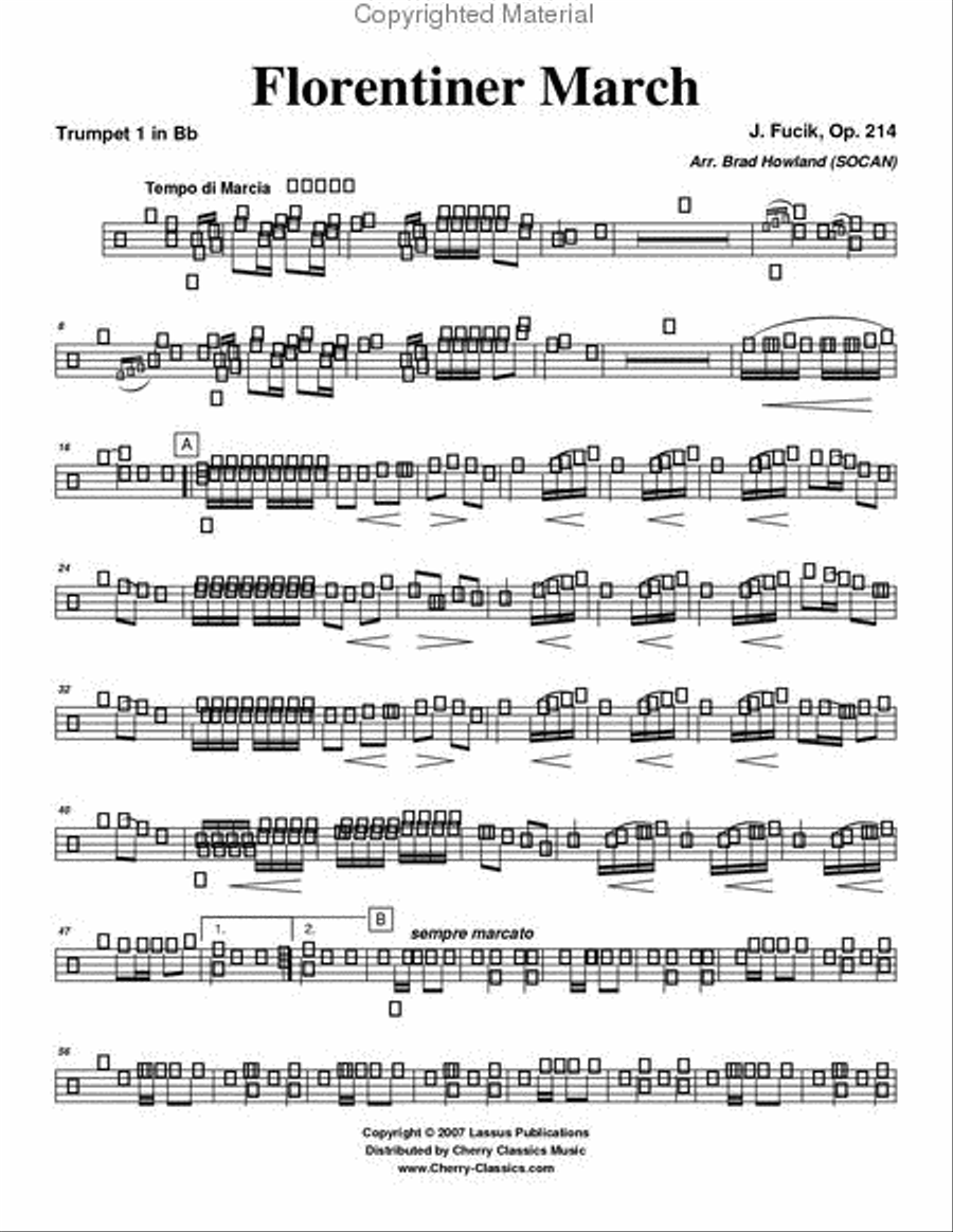 Florentiner March Brass Quintet scores gallery preview page 5