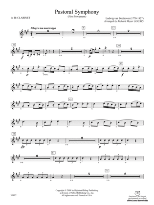 Pastoral Symphony (First Movement): 1st B-flat Clarinet