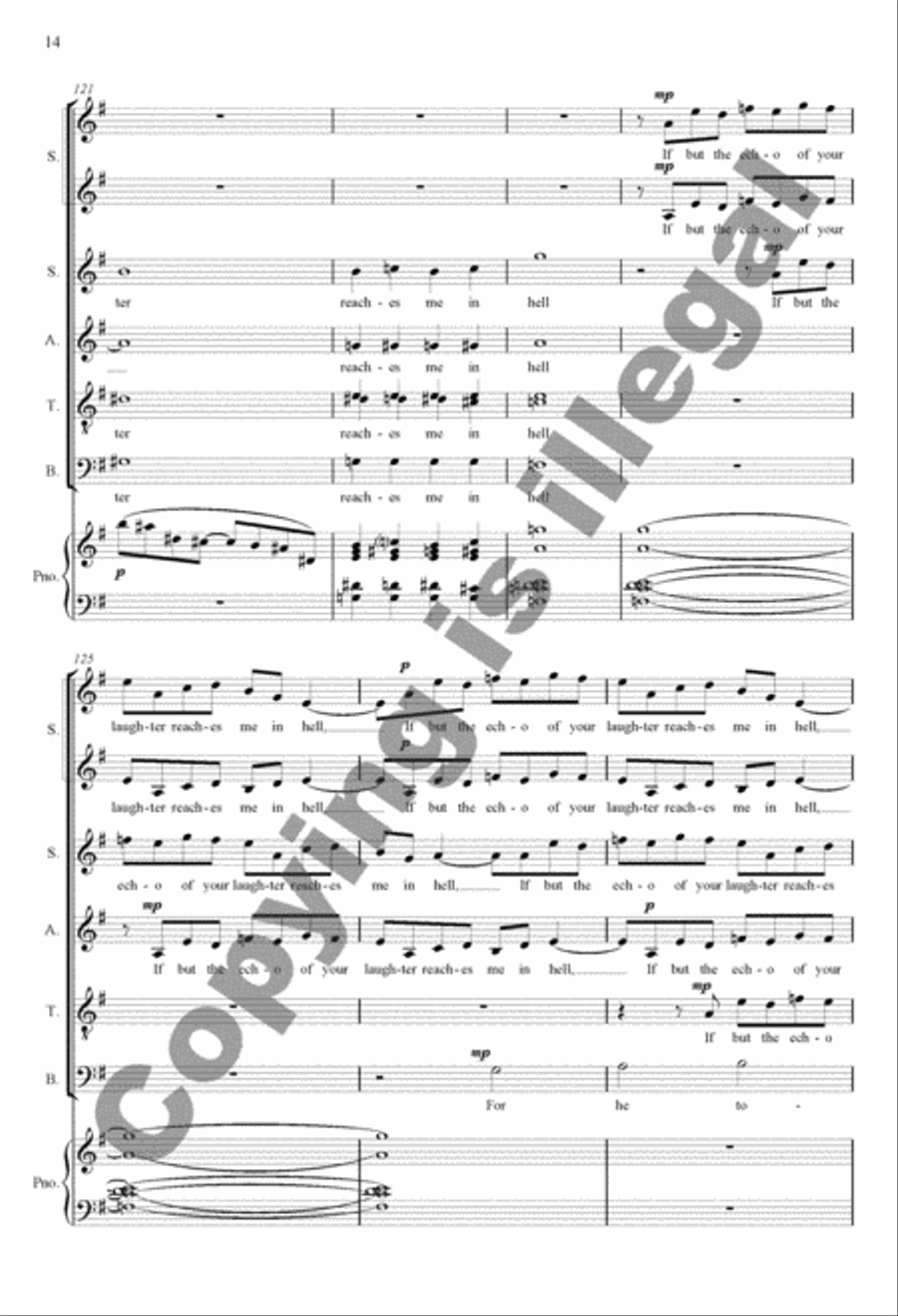 They Were Not Here 4-Part scores gallery preview page 11