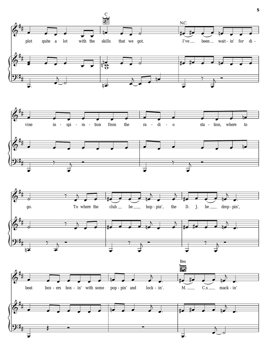 Go! Go! Piano, Vocal, Guitar scores gallery preview page 5