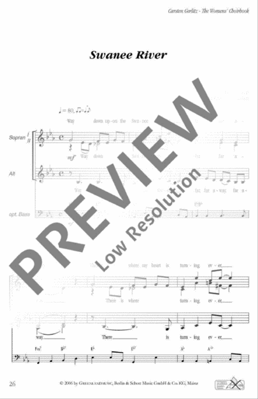 Swanee River Swanee River SSA scores gallery preview page 2