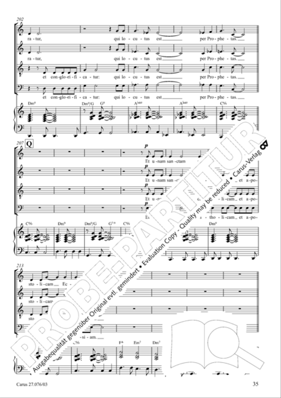 Missa in tempore incerto 4-Part scores gallery preview page 36