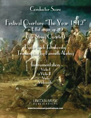 Book cover for 1812 Overture (for String Quartet)