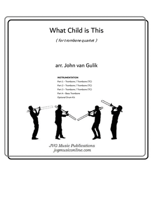 Book cover for What Child is This - Trombone Quartet