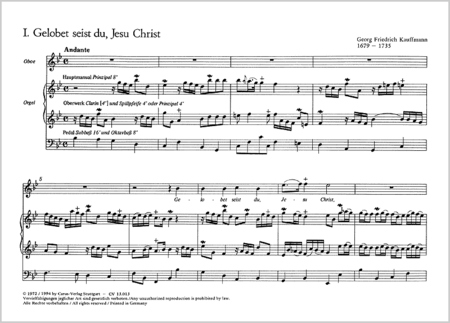 Kauffmann: Six four-part Chorale Arrangements