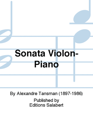 Sonata Violon-Piano