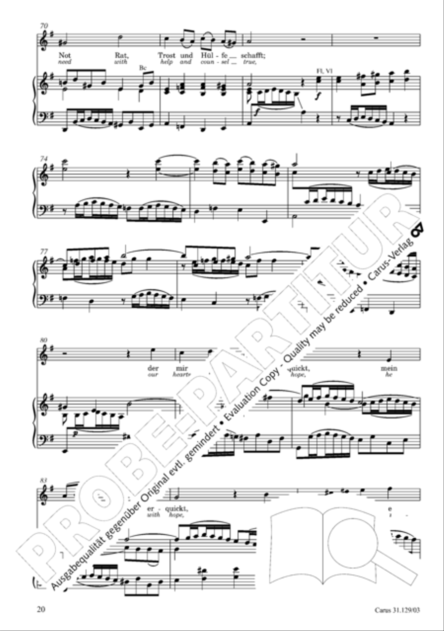 All glory to the Lord, our God (Gelobet sei der Herr, mein Gott) 4-Part scores gallery preview page 23