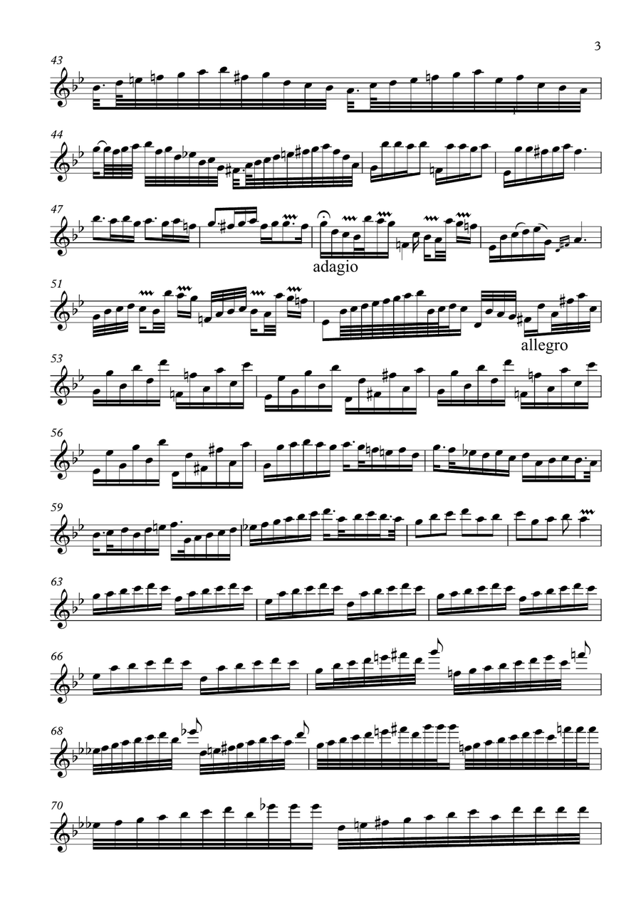 Biber Passacaglia FLUTE Biber Passacaglia FLUTE Flute Solo scores gallery preview page 3