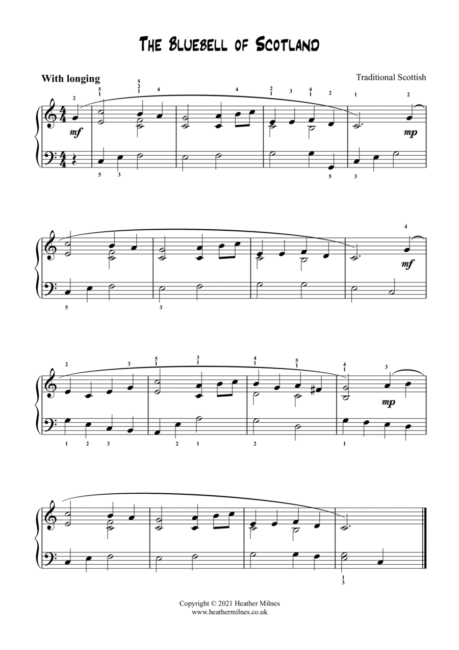 Three Scottish Folk Songs Piano Method scores gallery preview page 1