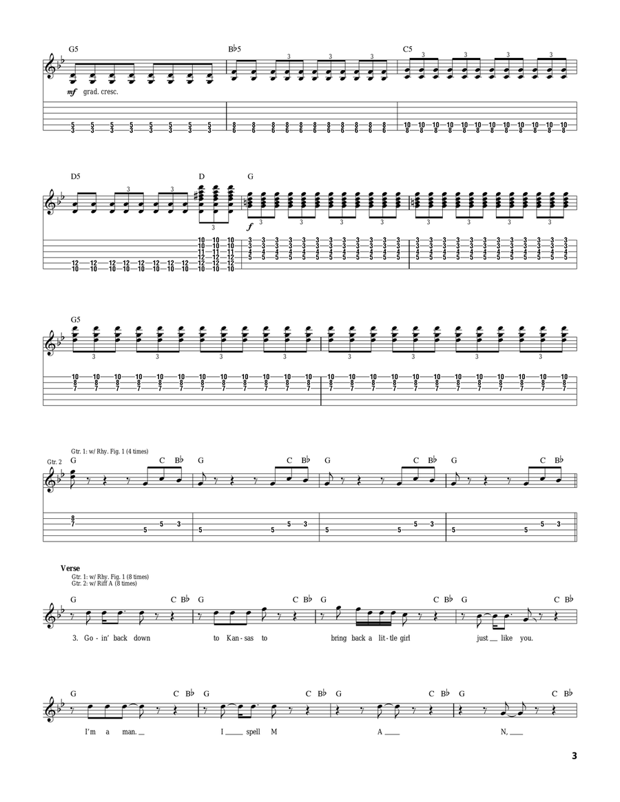 I'm A Man Acoustic Guitar scores gallery preview page 3