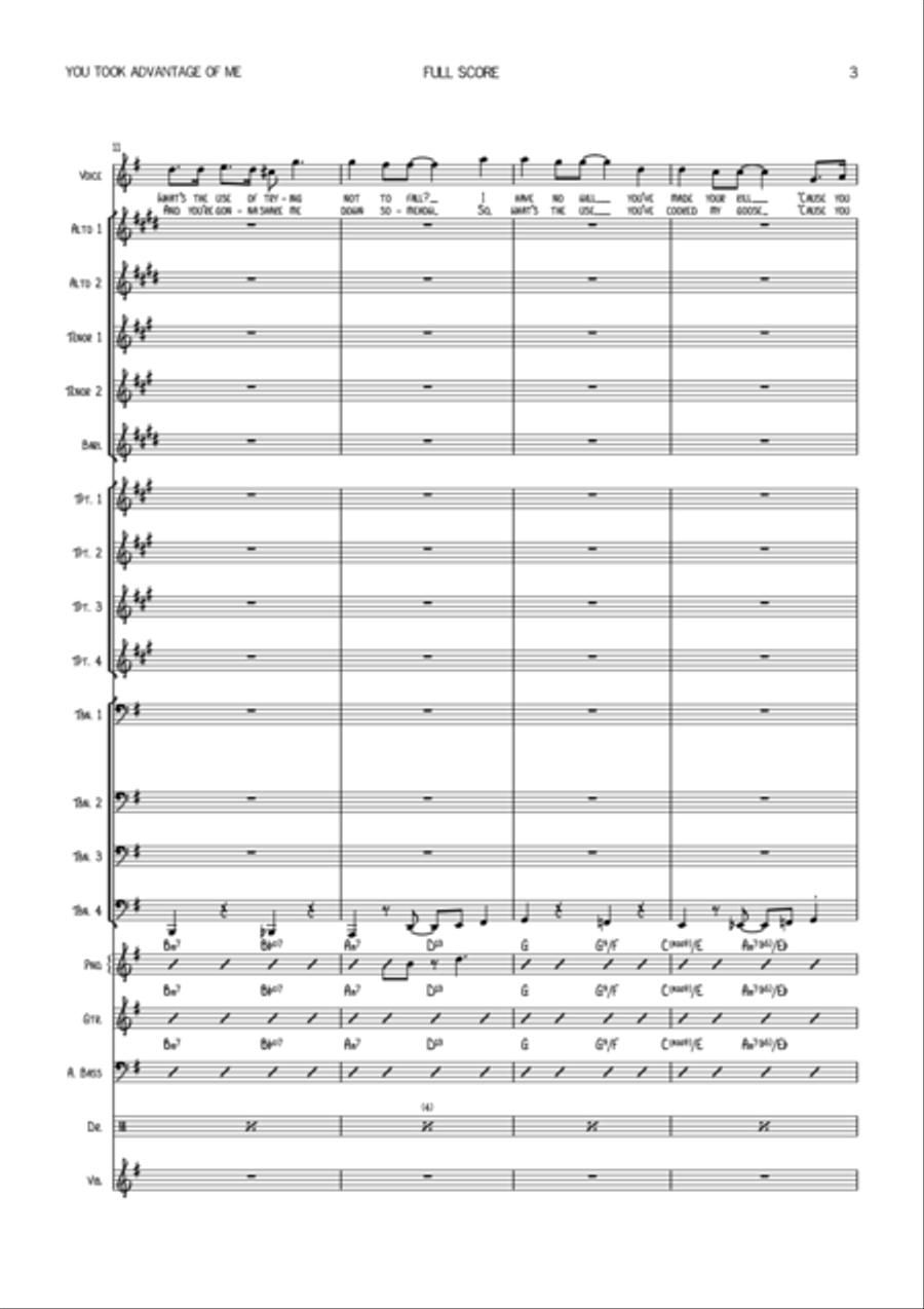 You Took Advantage Of Me Jazz Ensemble scores gallery preview page 3