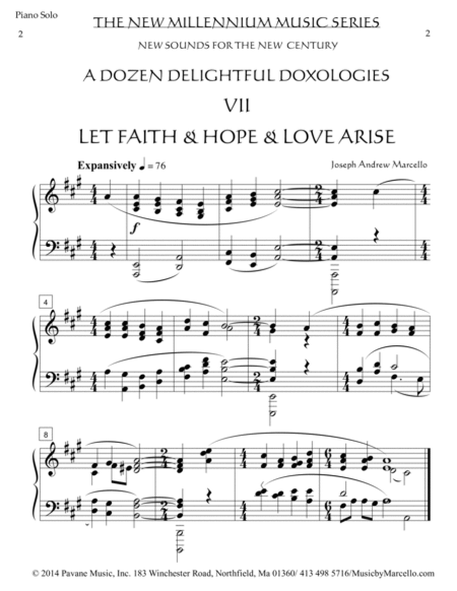 Delightful Doxology VII - 'Let Faith & Hope & Love Arise' - Piano (A) image number null