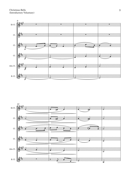 Christmas Bells (arr. for Clarinet Choir) image number null
