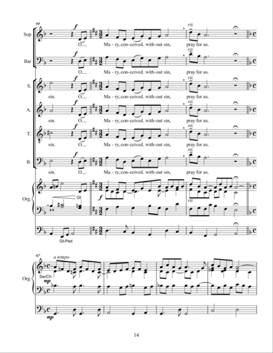 A Marian Tripych 4-Part scores gallery preview page 14
