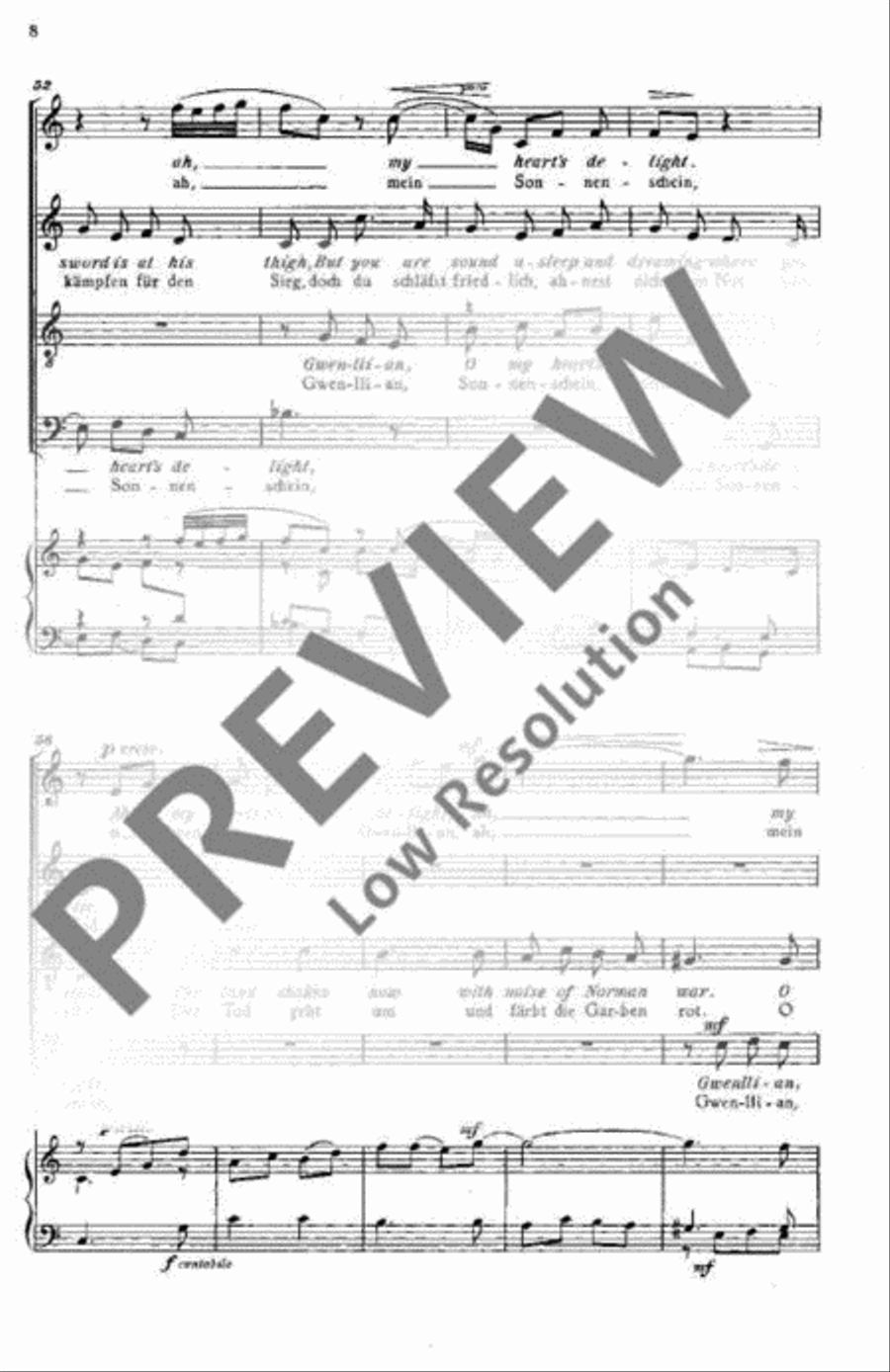 Four Songs from the British Isles 4-Part scores gallery preview page 8