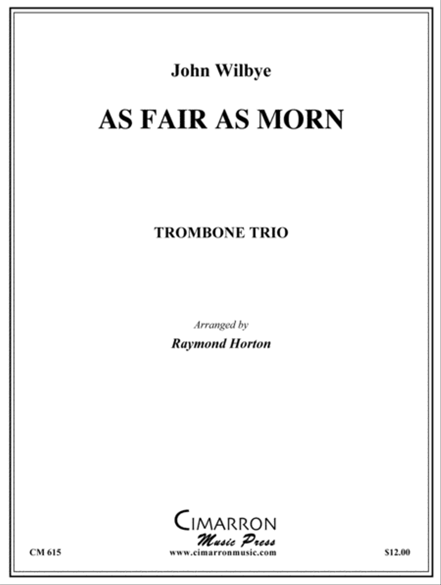 As Fair As Morn Trombone scores gallery preview page 1