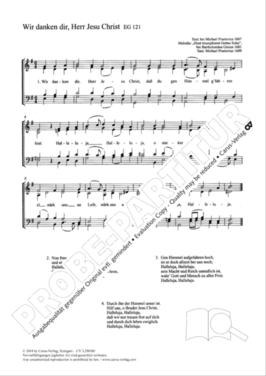 Wir danken dir, Herr Jesu Christ 4-Part scores gallery preview page 2