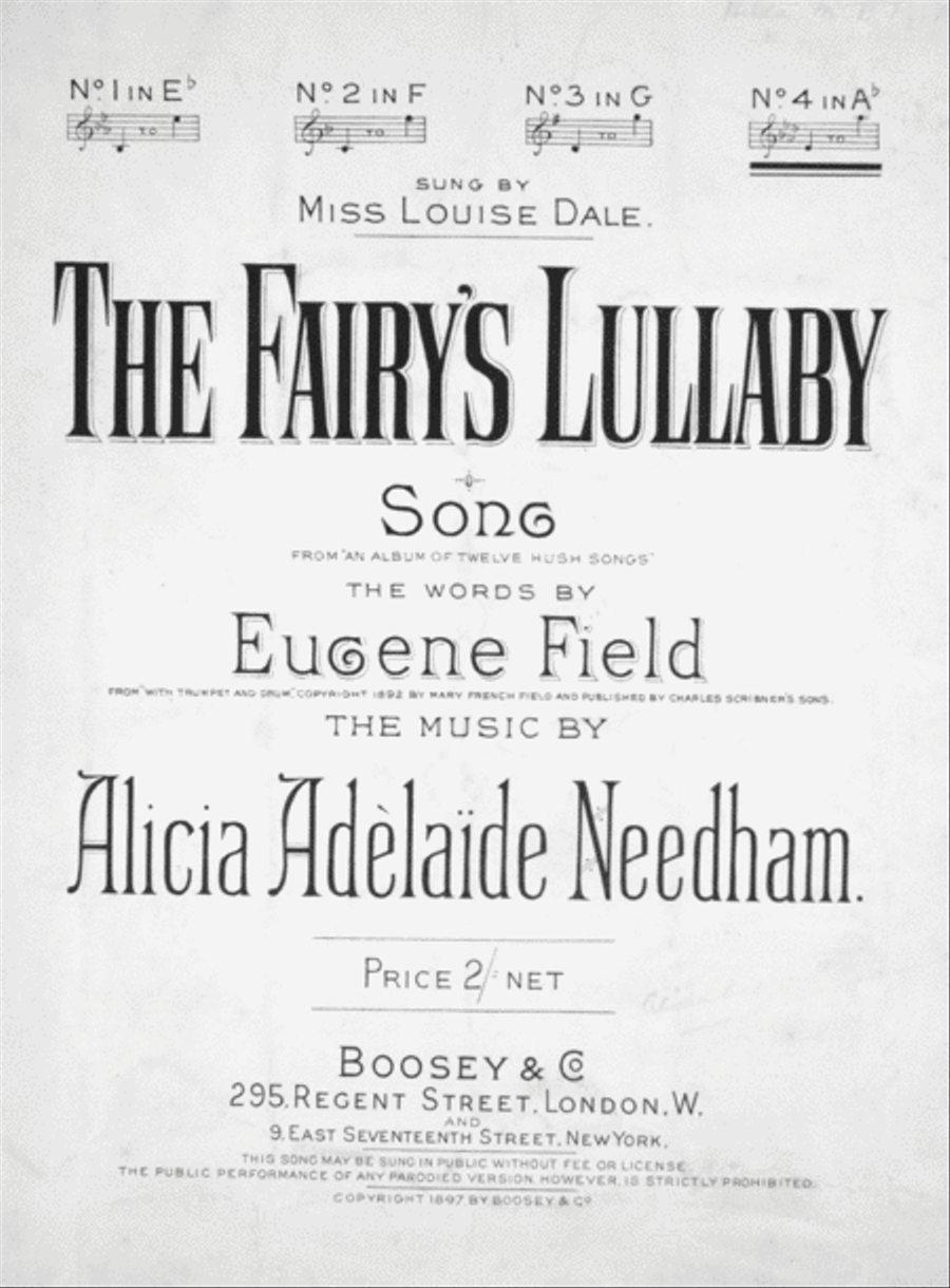 The Fairy's Lullaby. Song Voice scores gallery preview page 1