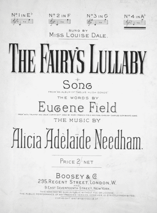 The Fairy's Lullaby. Song