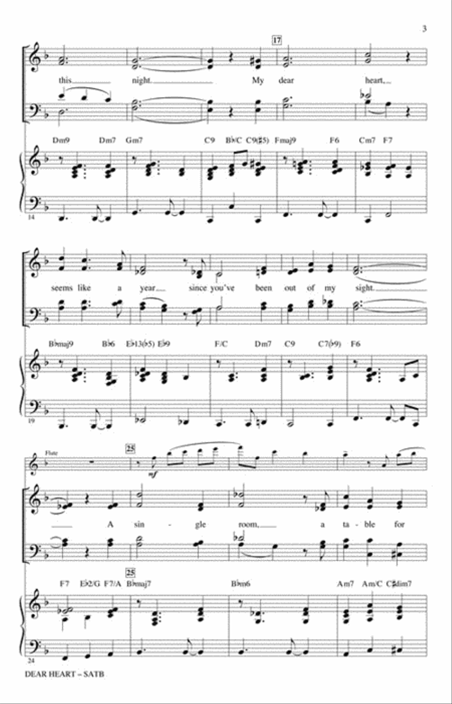 Dear Heart Dear Heart 4-Part scores gallery preview page 3