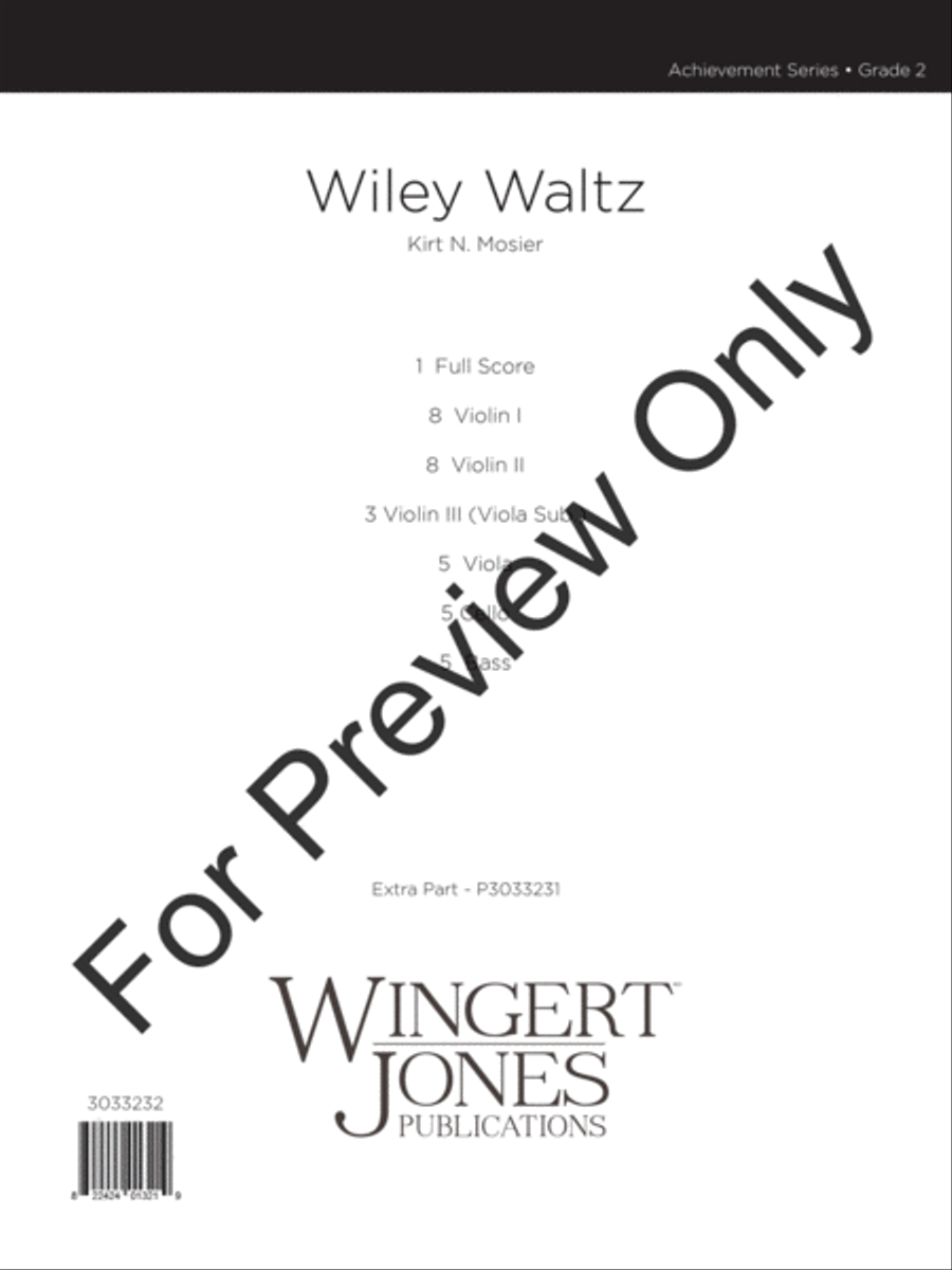Wiley Waltz (Score) String Orchestra scores gallery preview page 2