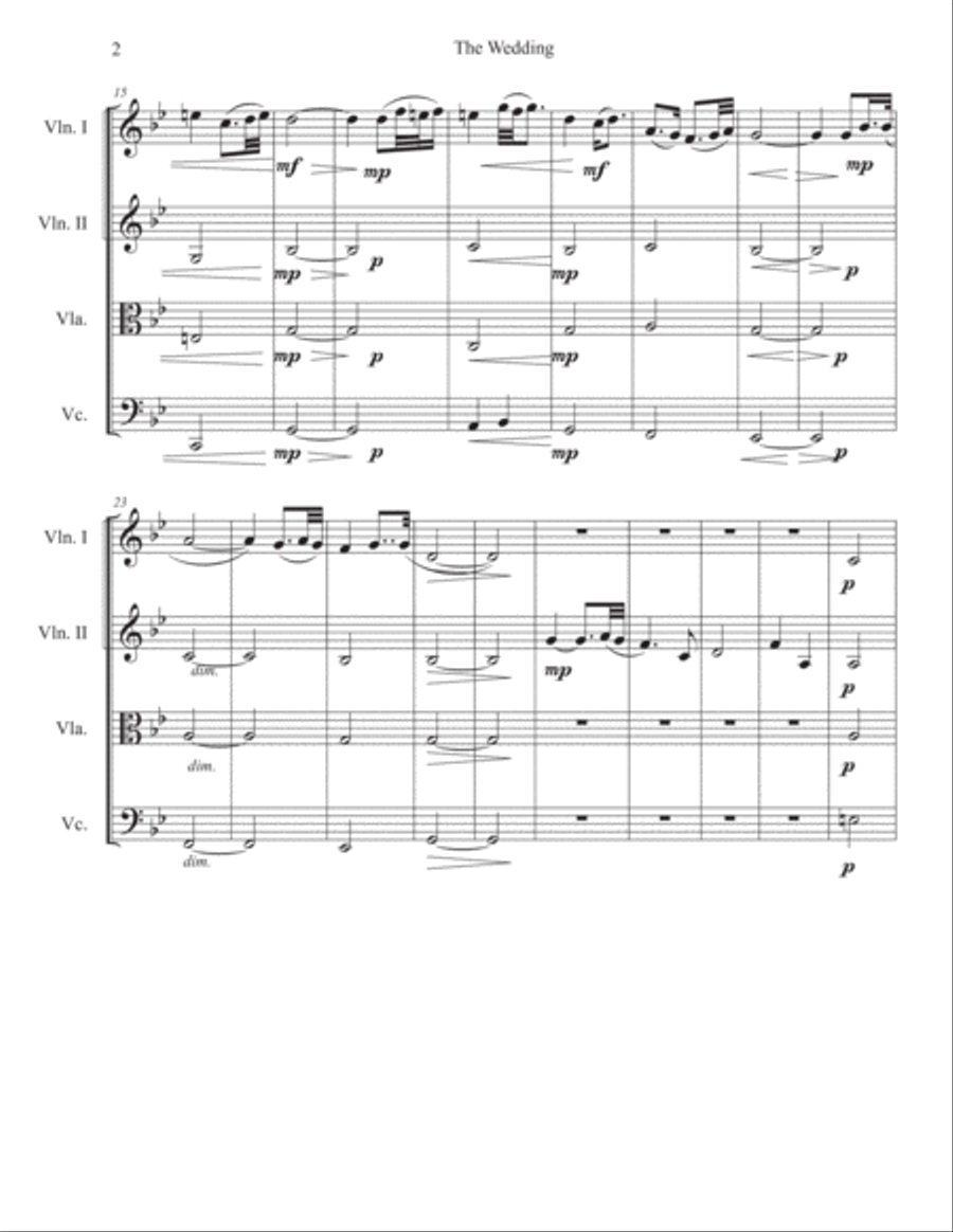 The Wedding String Quartet scores gallery preview page 2