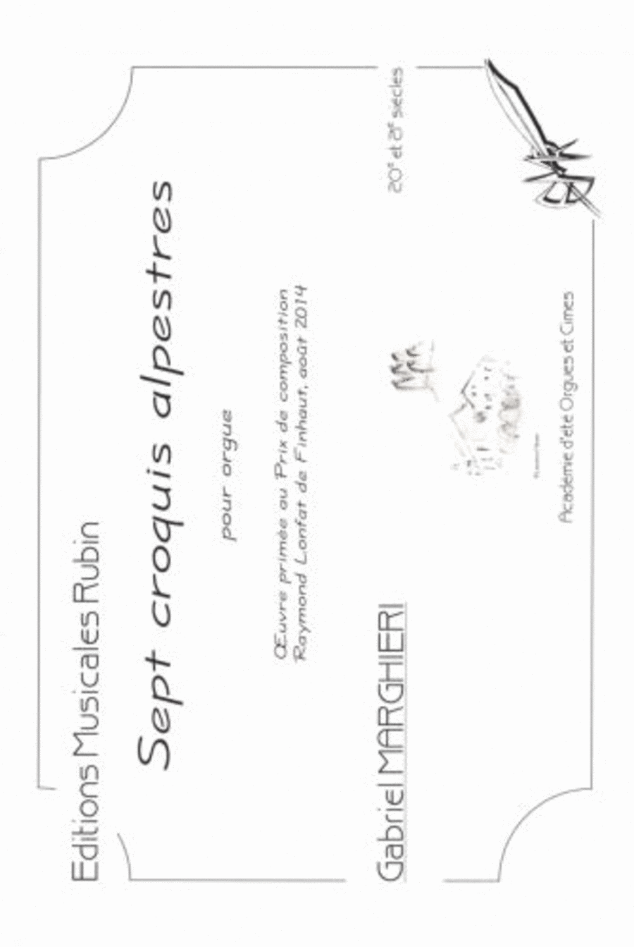 Sept croquis alpestres pour orgue Organ scores gallery preview page 1