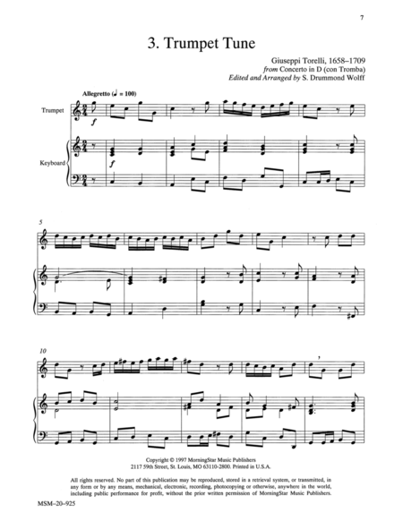 Trumpet Tune from Concerto in D (Downloadable)
