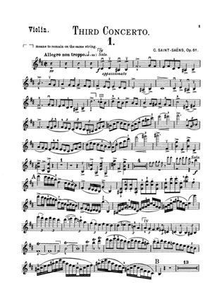 Book cover for Saint-Saëns: Violin Concerto No. 3 in B Minor, Op. 61