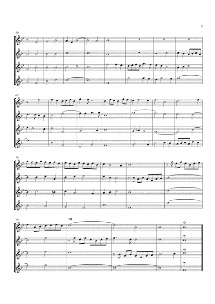 Canzon Quarta Saxophone Quartet scores gallery preview page 3