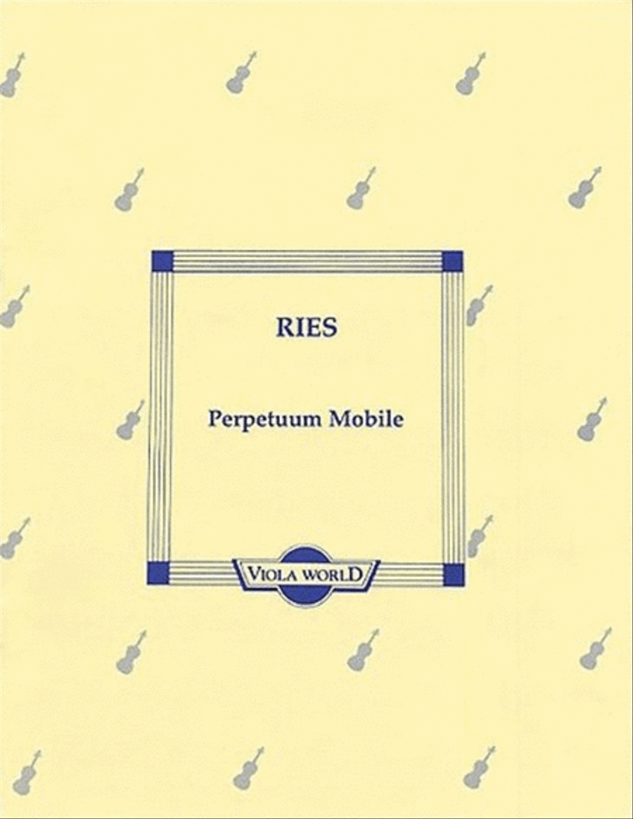 Ries - Perpetuum Mobile Viola/Piano Piano Accompaniment scores gallery preview page 1
