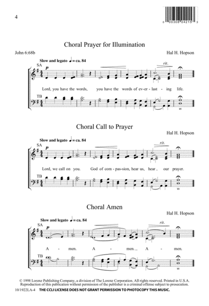 Choral Responses for a Unified Service