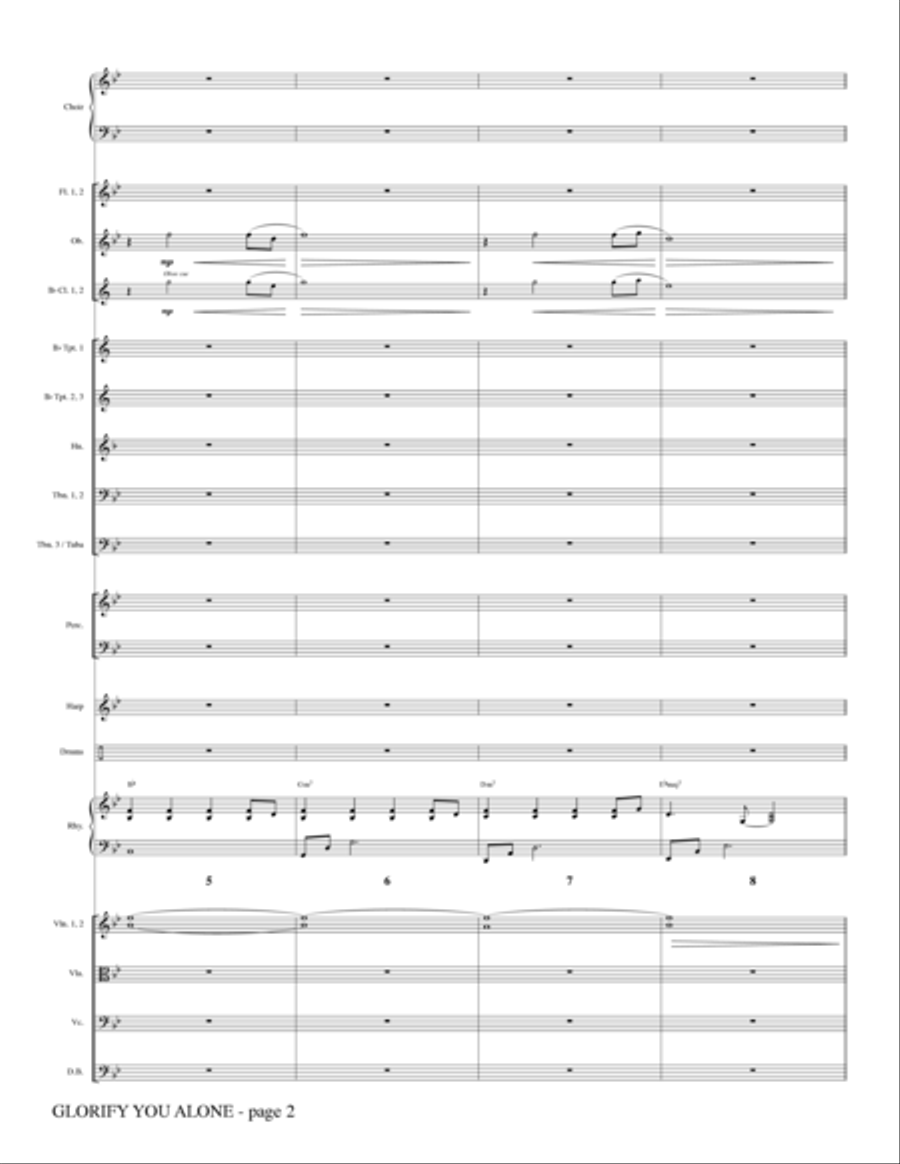 Glorify You Alone - Full Score Choir scores gallery preview page 2