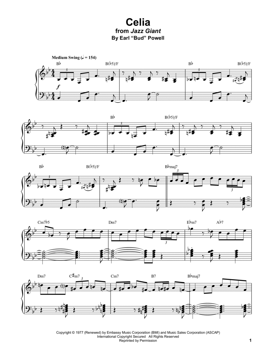 Celia Piano scores gallery preview page 1