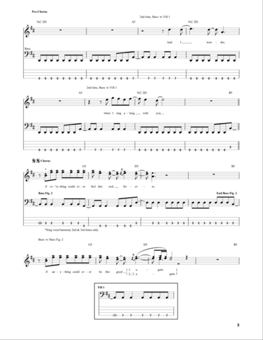 Everlong Everlong Guitar Tablature scores gallery preview page 3