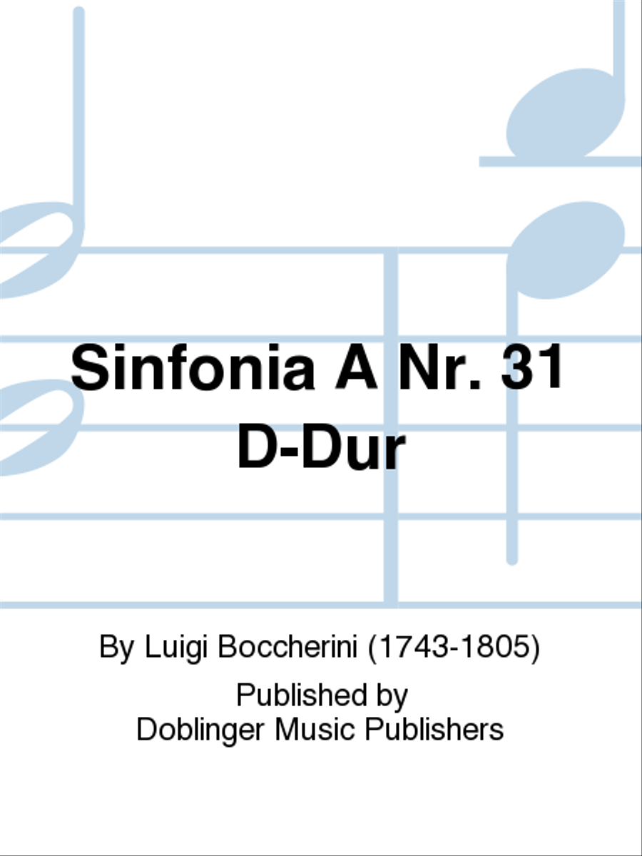 Sinfonia A Nr. 31 D-Dur Orchestra scores gallery preview page 1