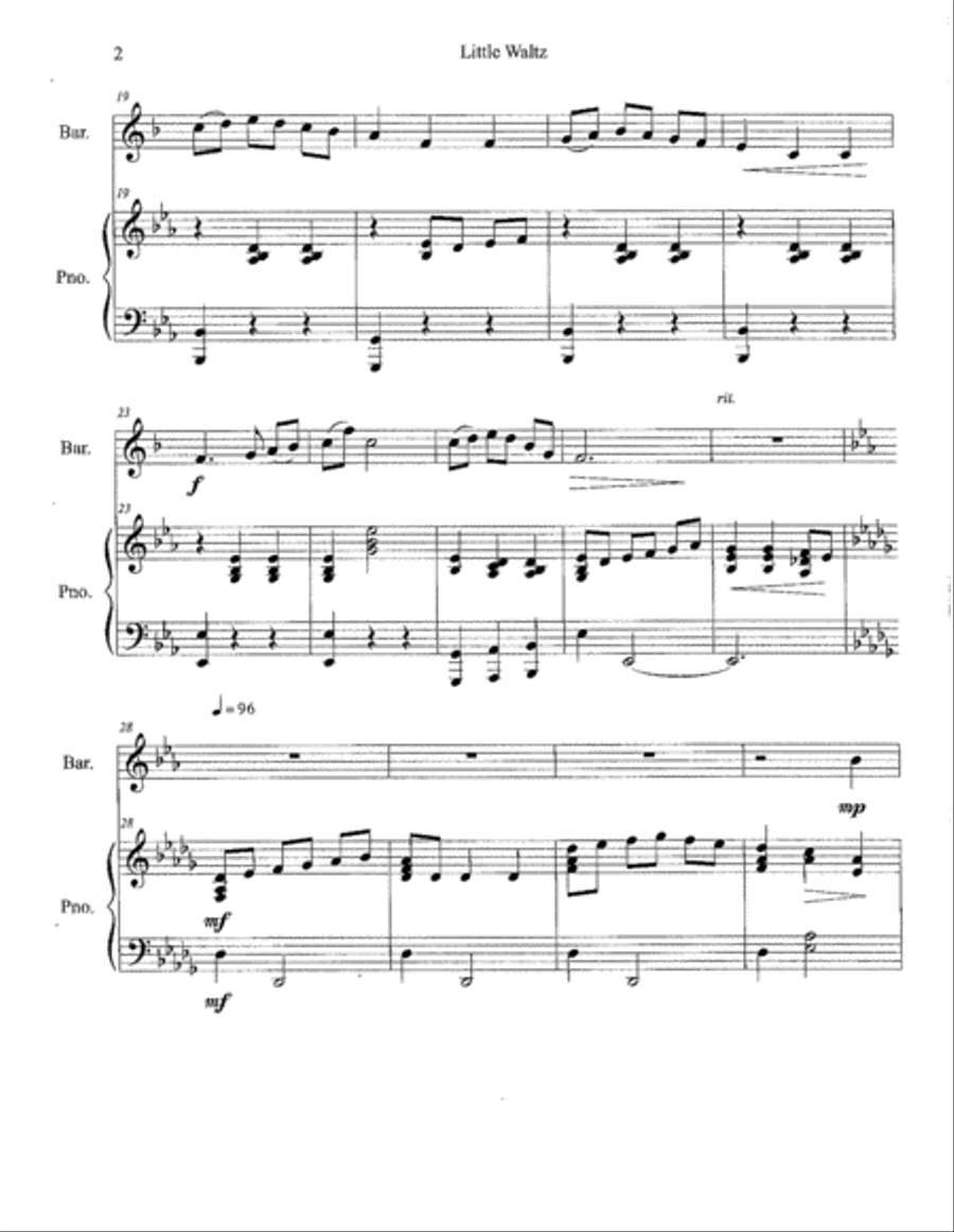 Little Waltz (Baritone TC) Baritone Horn TC scores gallery preview page 2