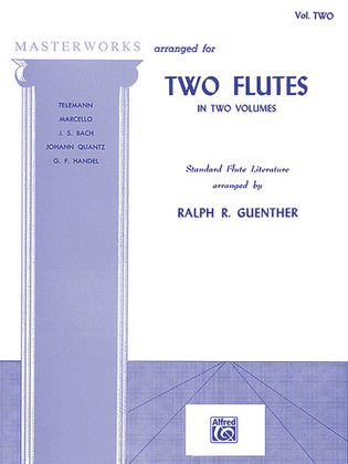 Book cover for Masterworks for Two Flutes, Book 2