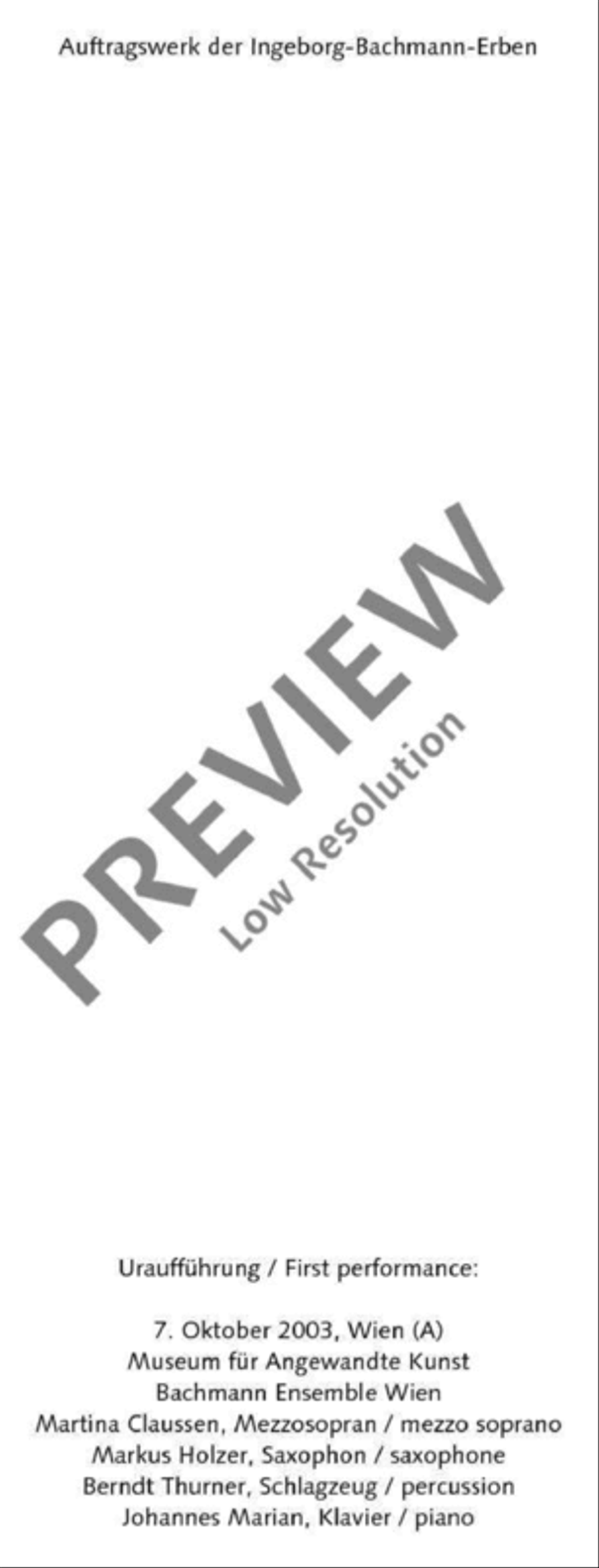 Ultima speranza Alto Saxophone scores gallery preview page 4