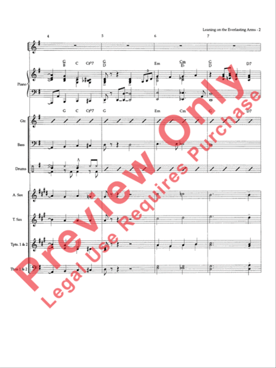 Leaning on the Everlasting Arms Choir scores gallery preview page 3